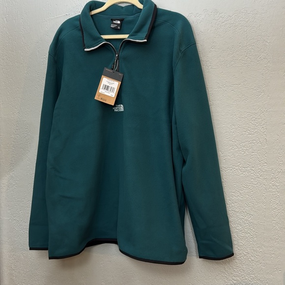 NWT The North Face Glacier Fleece Sweater 1/4 Zip in Green - Picture 5 of 11
